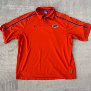 Retro UF Florida Gators Nike Orange Polo with Blue Highlights size XXL